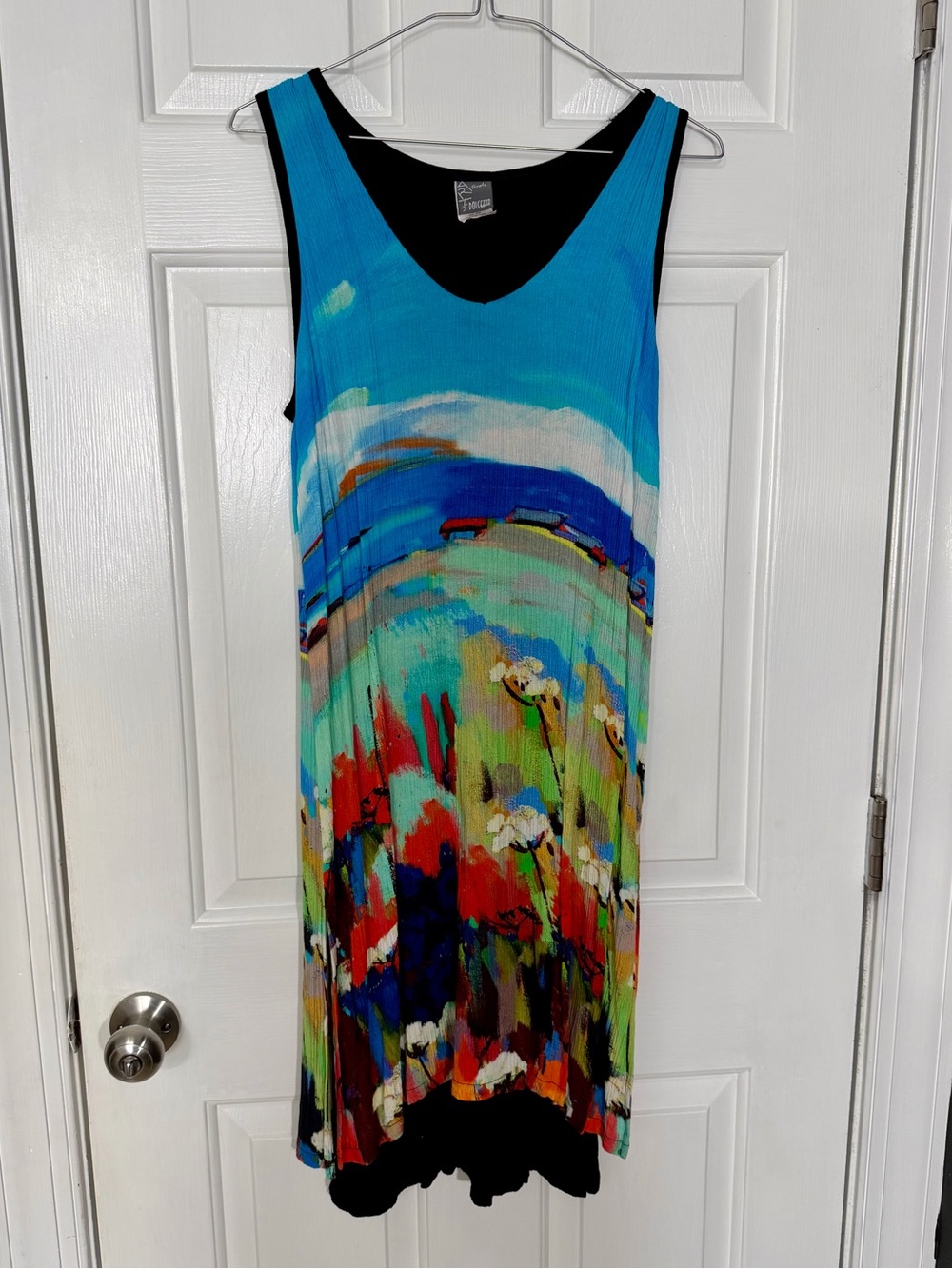 Dolcezza Colorful Artistic Print Vacation Dress Size S